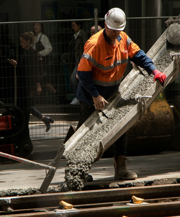 Dalle béton avec toupille